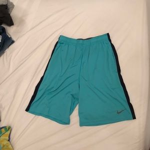 Light blue and navy blue nike basketball shorts